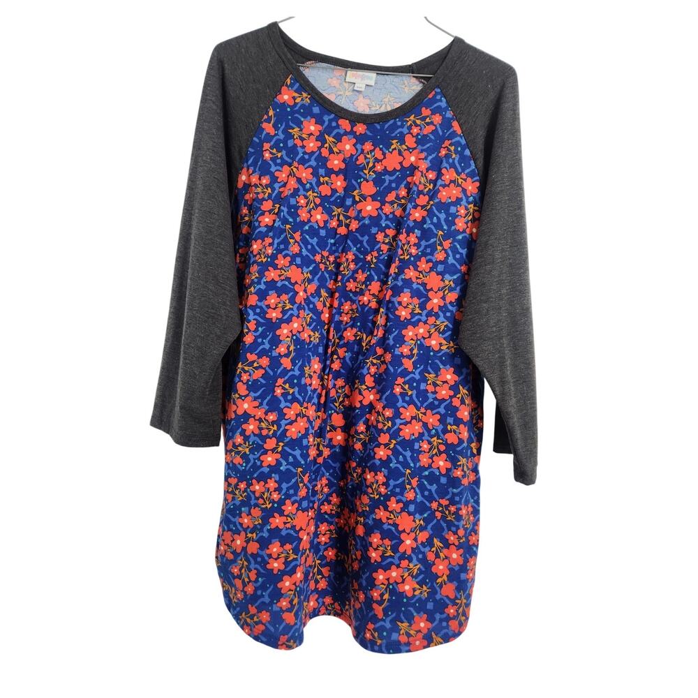 Lularoe Floral Long Sleeve Top Womens Plus Size 3X